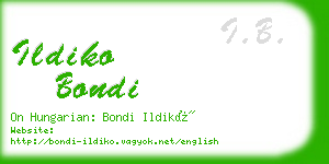 ildiko bondi business card